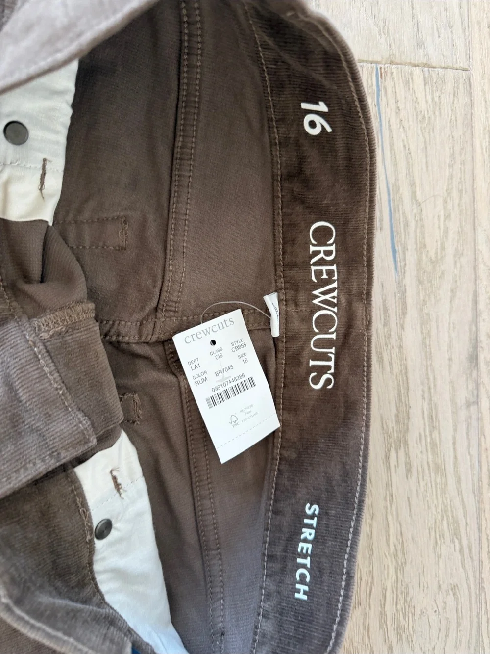 Crewcuts Chocolate Brown Corduroy Pants - Stretch Waist